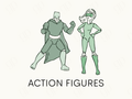 Action Figures Labels - sticker label