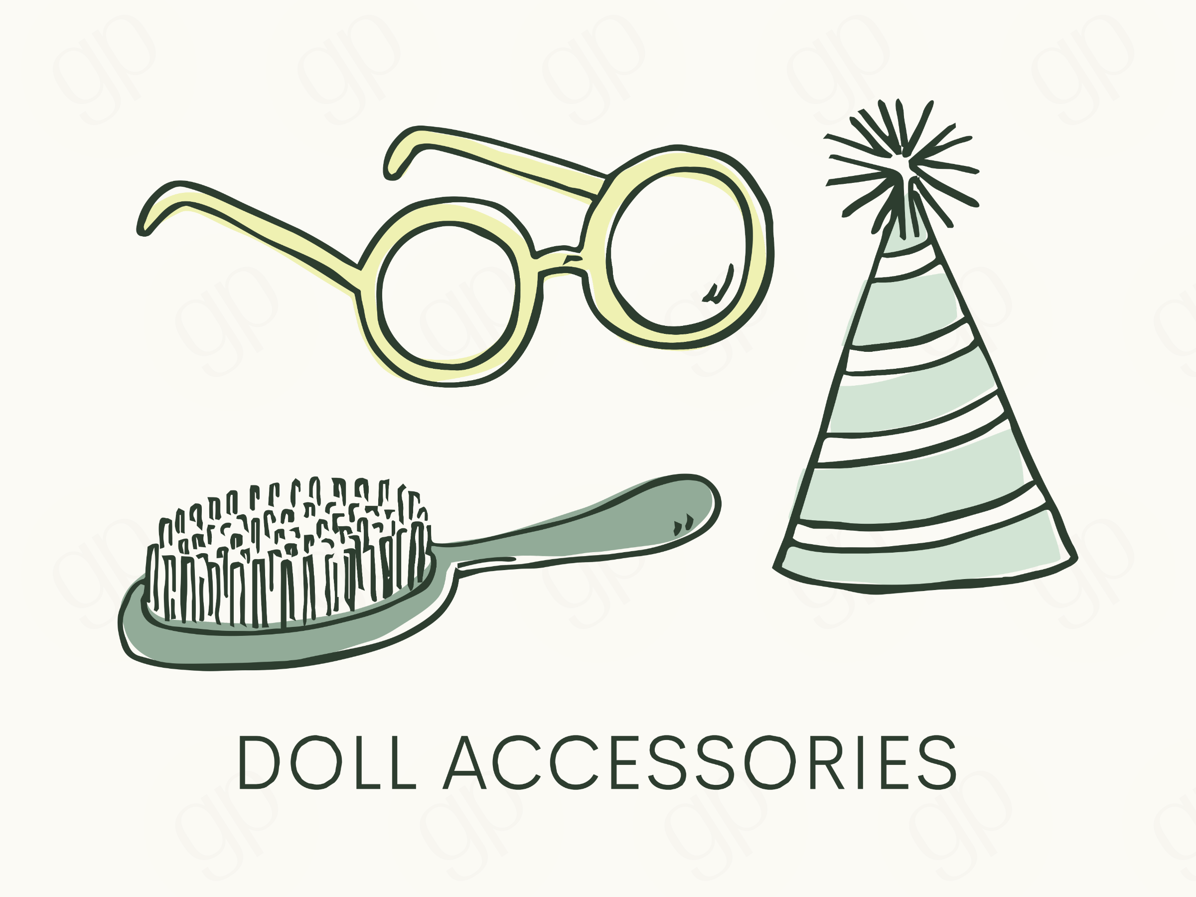 Doll Accessories Labels - sticker label