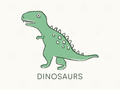 Dinosaurs Labels - sticker label