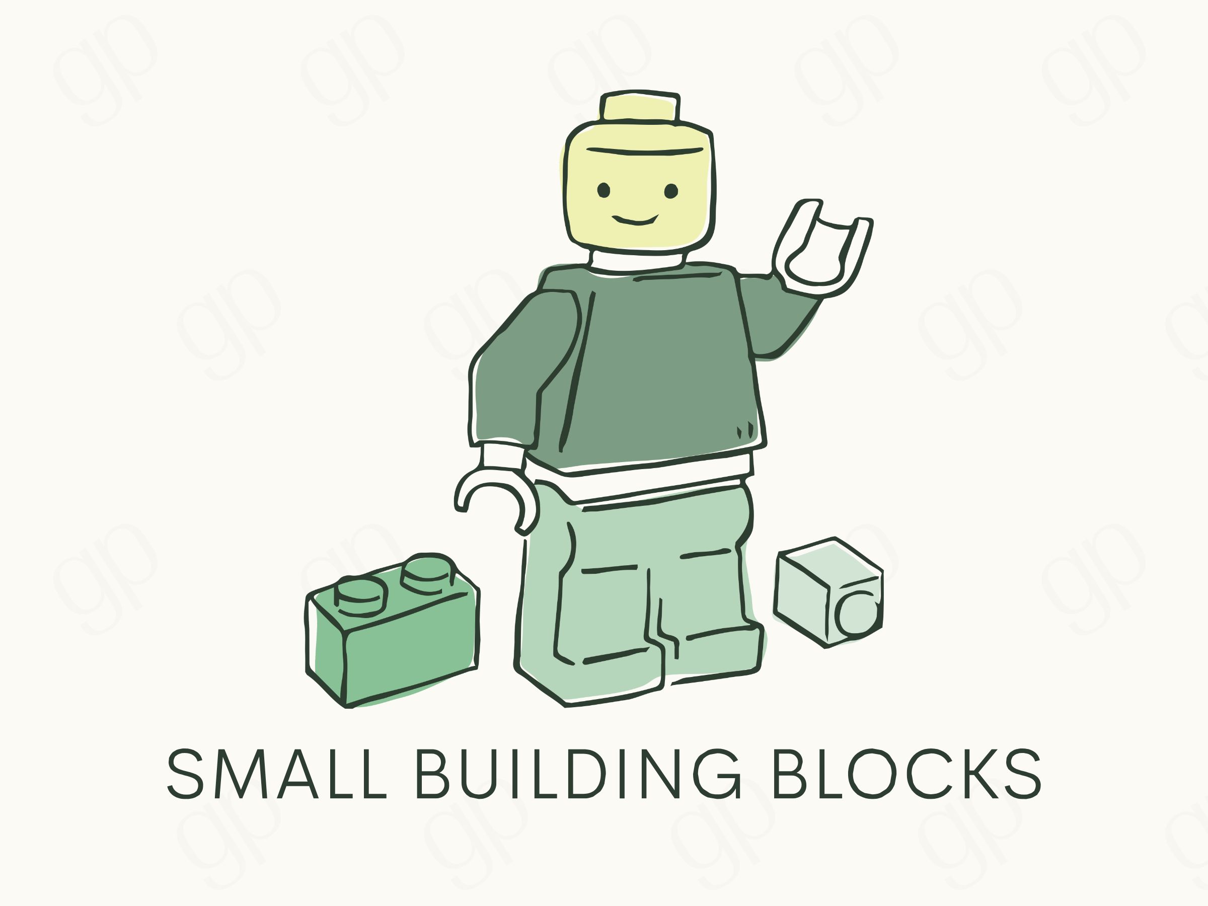 Small Building Blocks Labels - sticker label