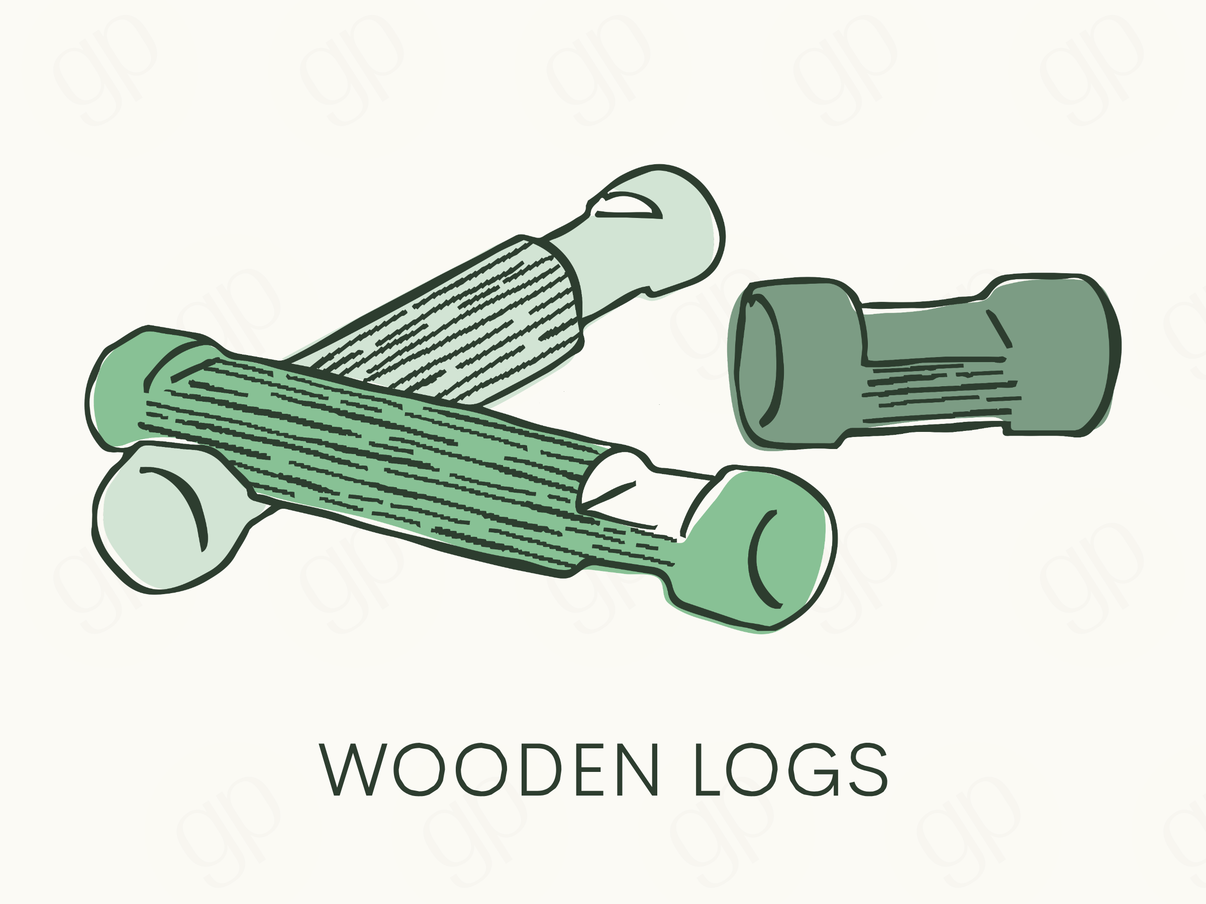 Wooden Logs Labels - sticker label