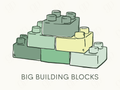 Big Building Blocks Labels - sticker label