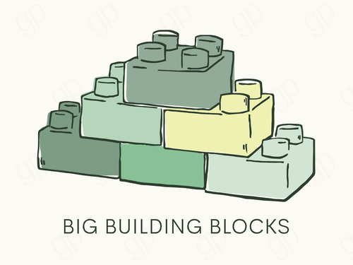 Big Building Blocks Labels - sticker label