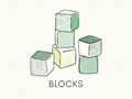 Blocks B Labels - sticker label