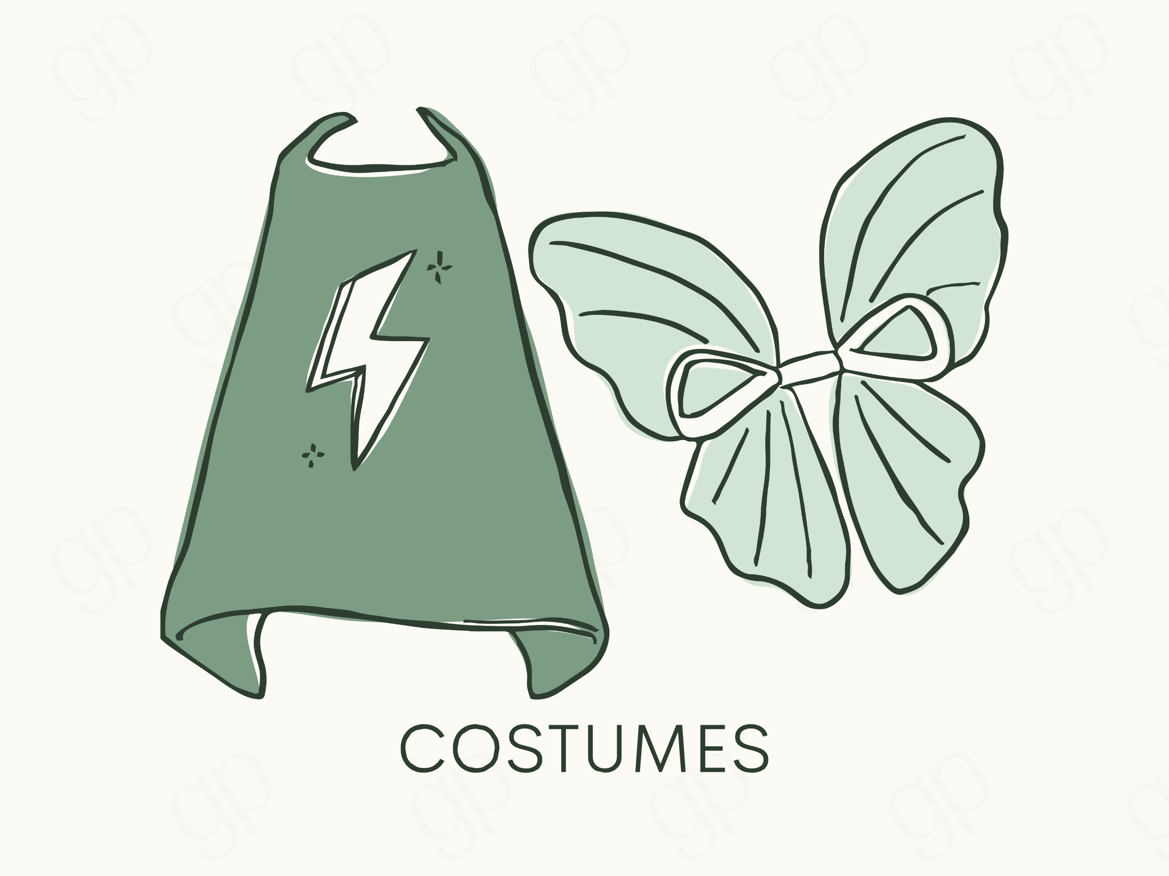 Costumes Labels - sticker label