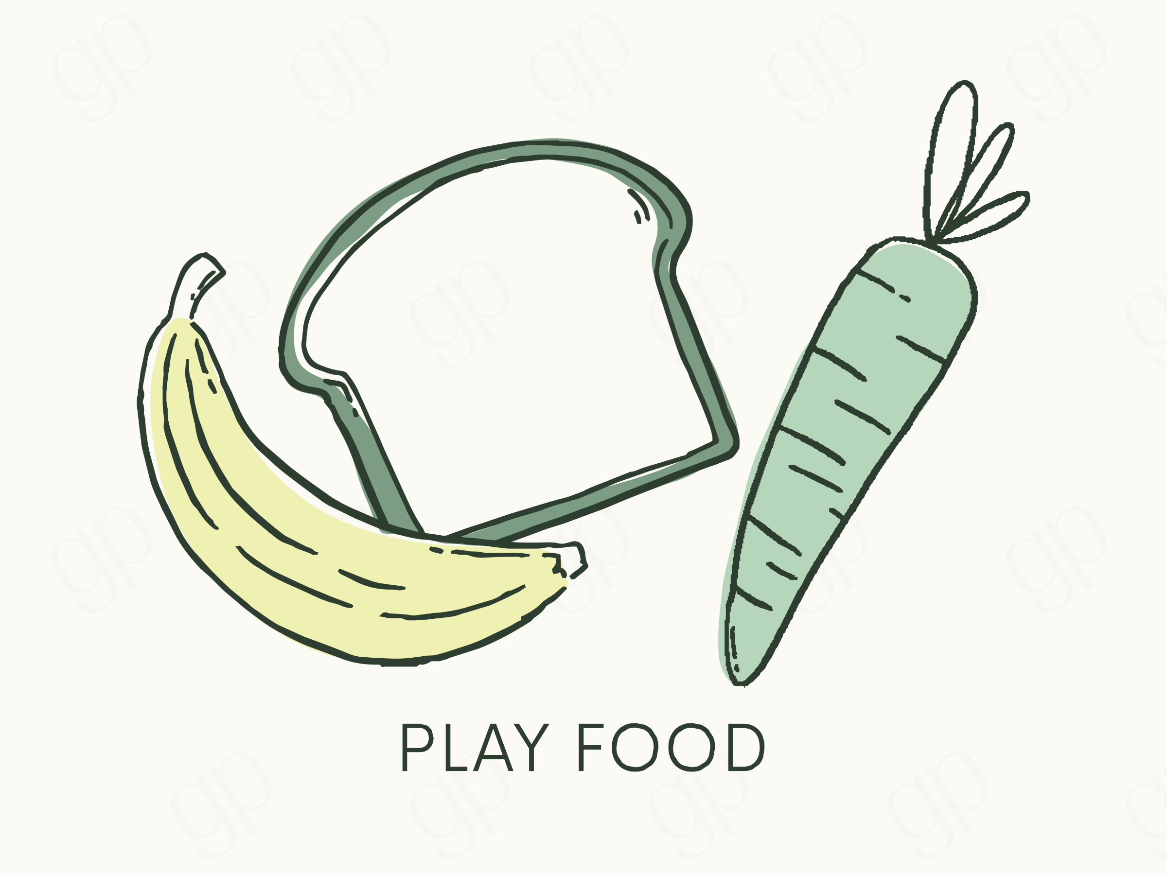 Play Food Labels - sticker label