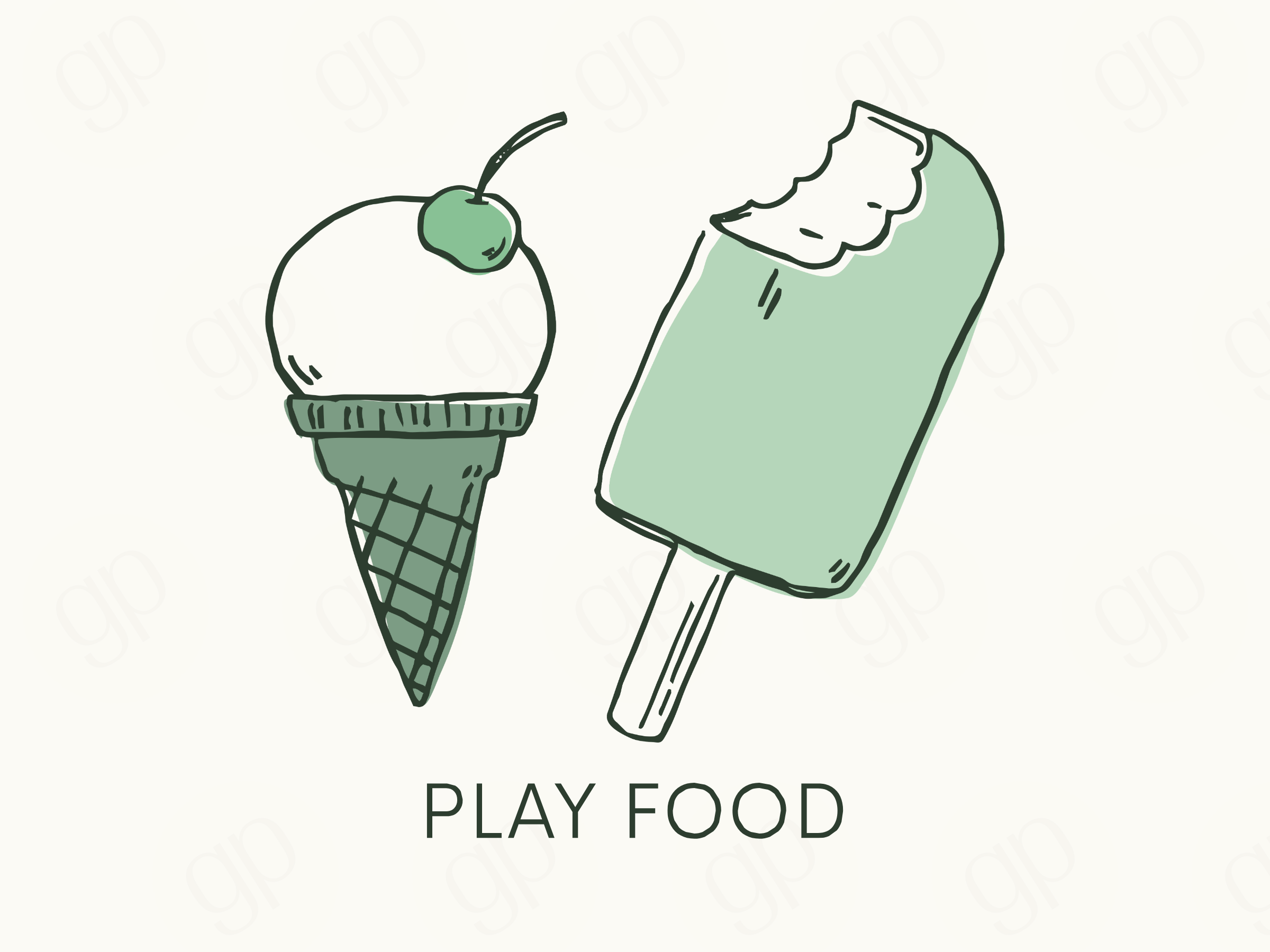 Play Food B Labels - sticker label