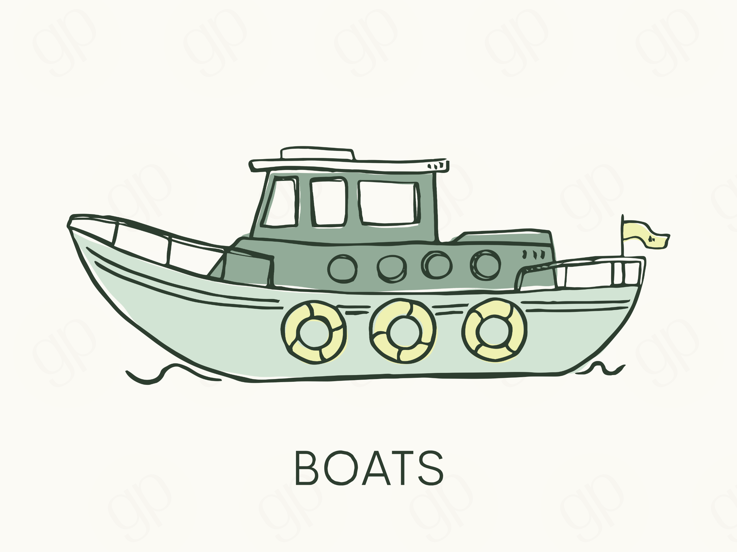 Boats Labels - sticker label