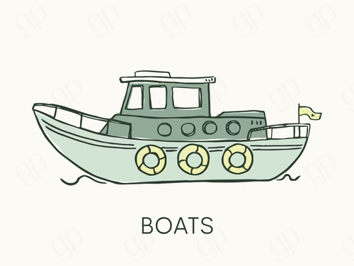 Boats Labels - sticker label
