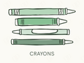 Crayons Labels - sticker label