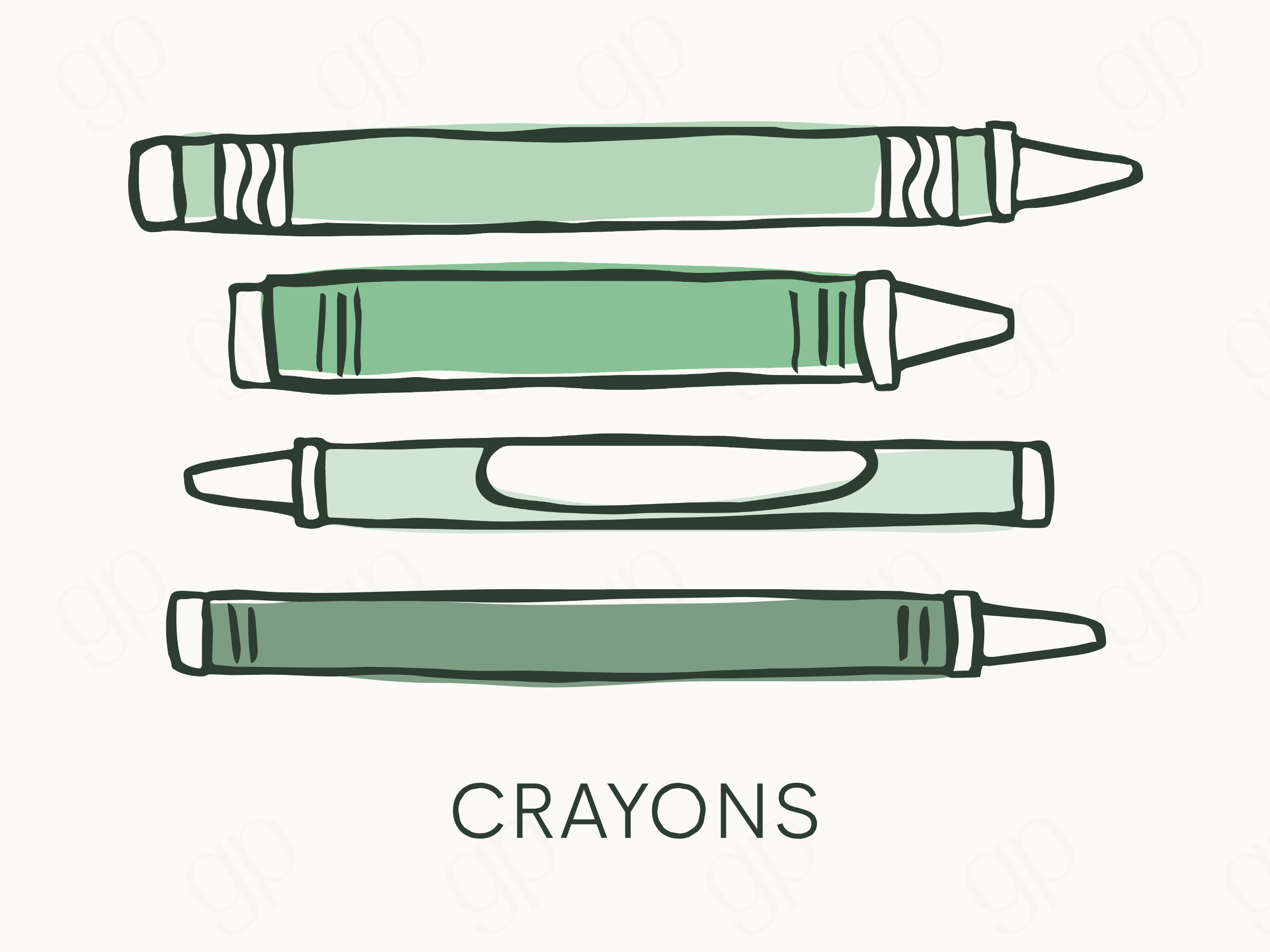 Crayons Labels - sticker label