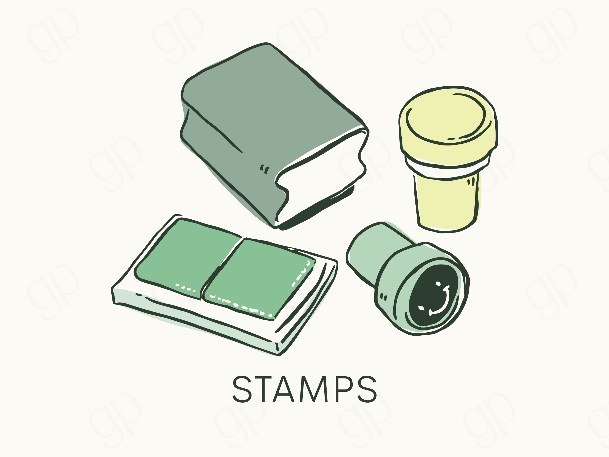 Stamps Labels - sticker label