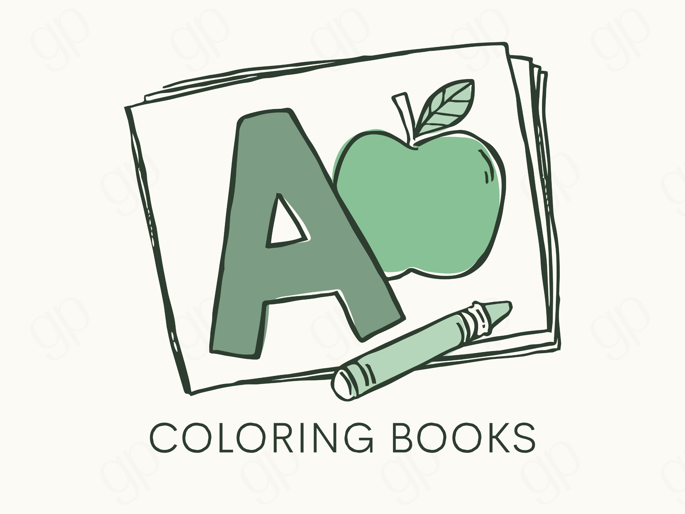Coloring Books Labels - sticker label