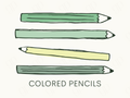 Coloured Pencils Labels - sticker label