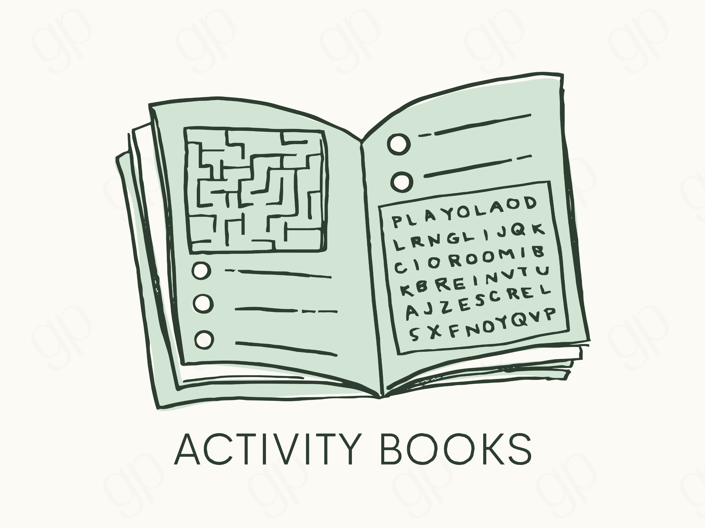 Activity Books Labels - sticker label
