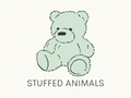 Stuffed Animals Labels - sticker label