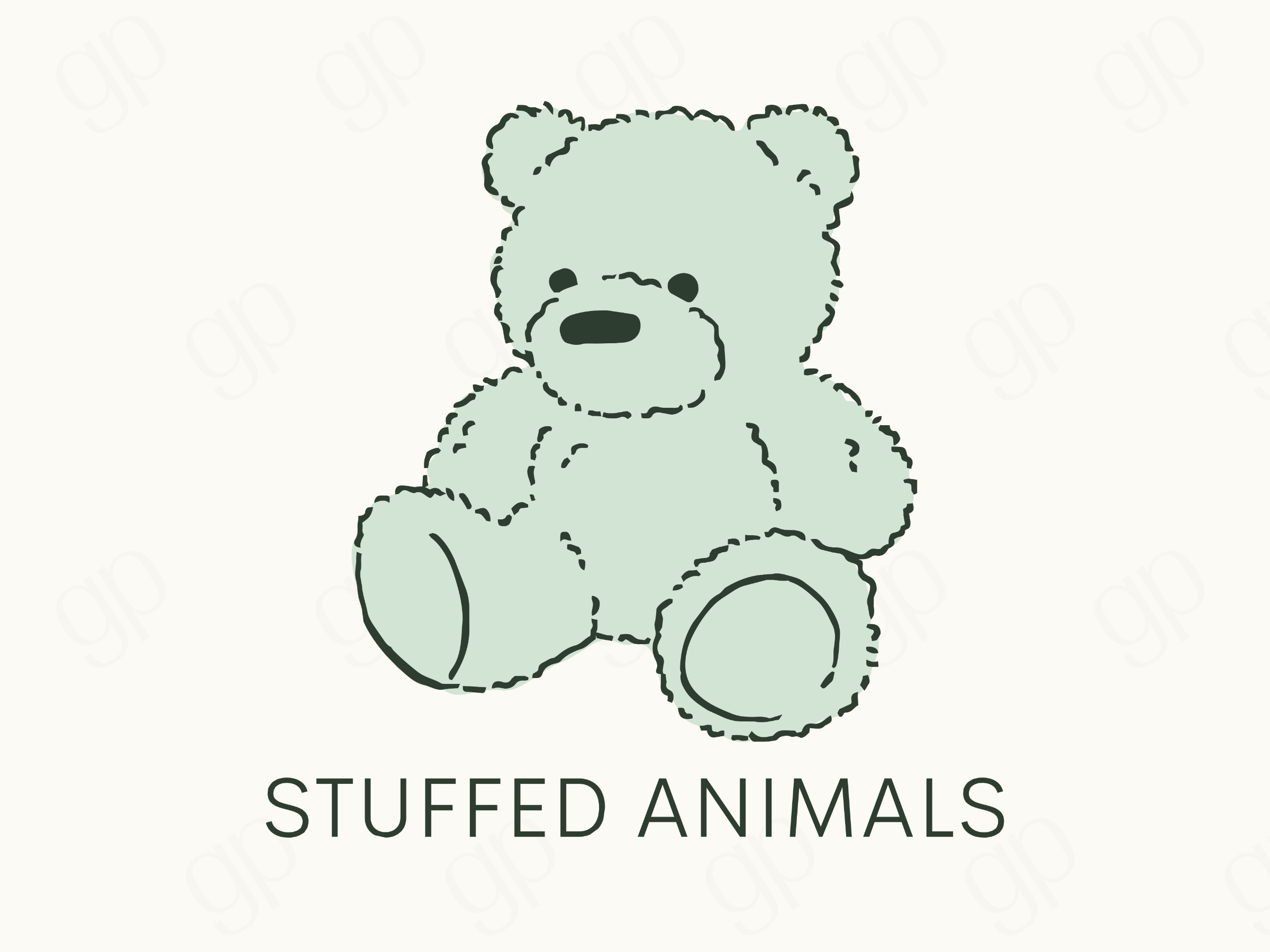 Stuffed Animals Labels - sticker label