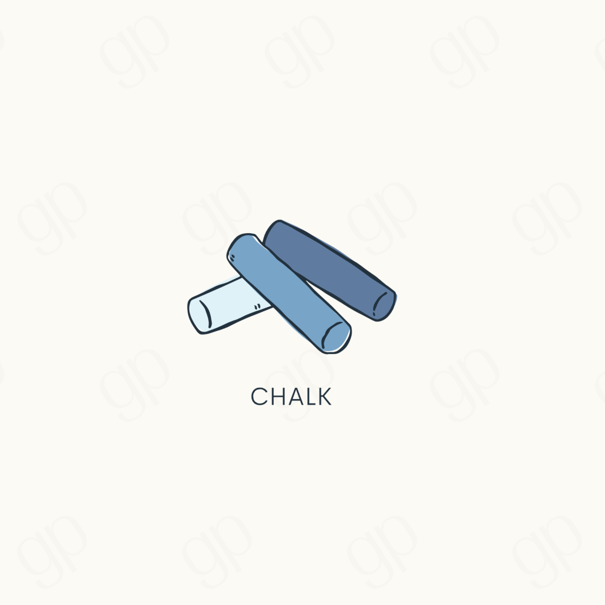 Chalk Labels - Blue - sticker label