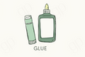Glue - Green - sticker label