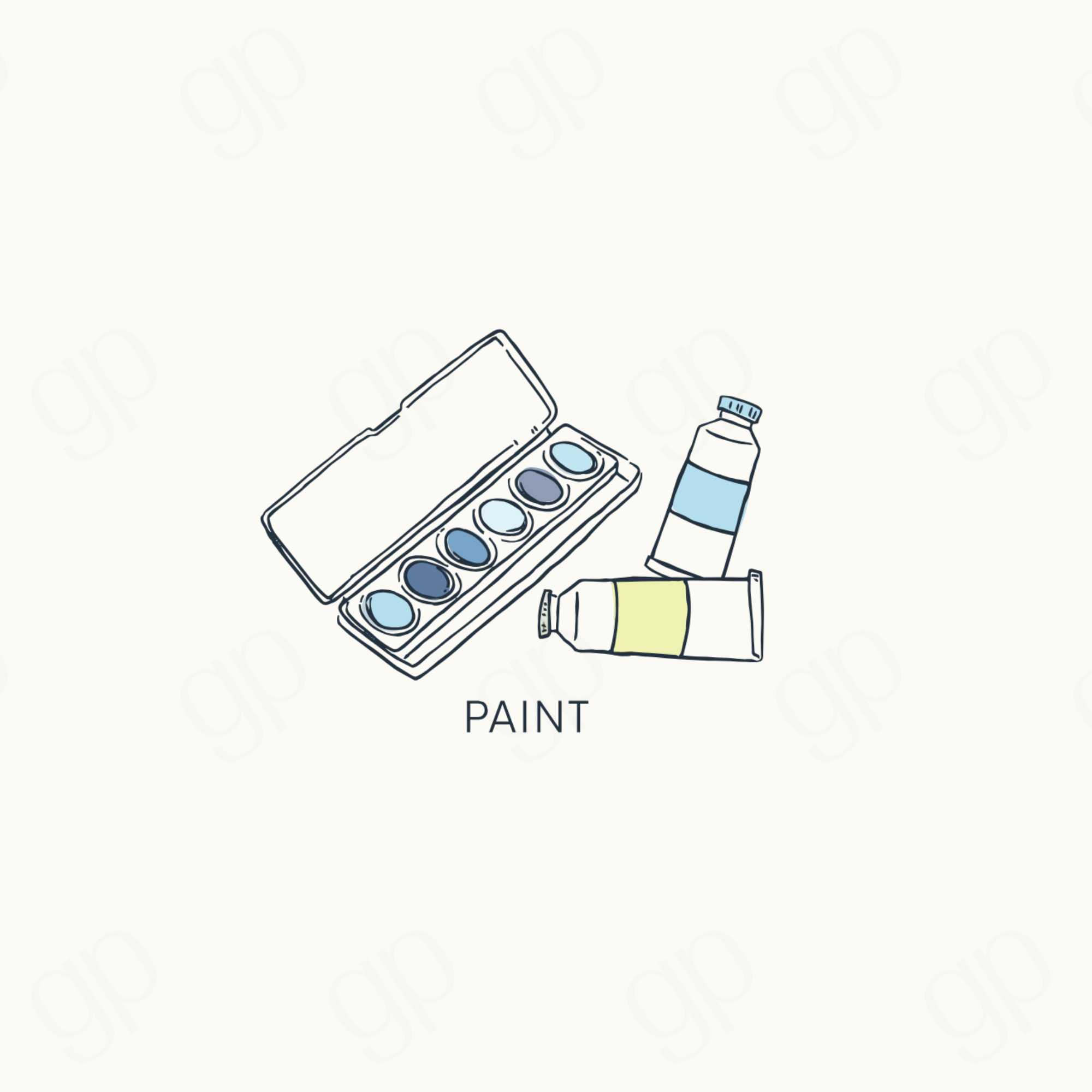 Paint Labels - Blue - sticker label