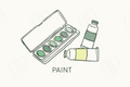 Paint - Green - sticker label