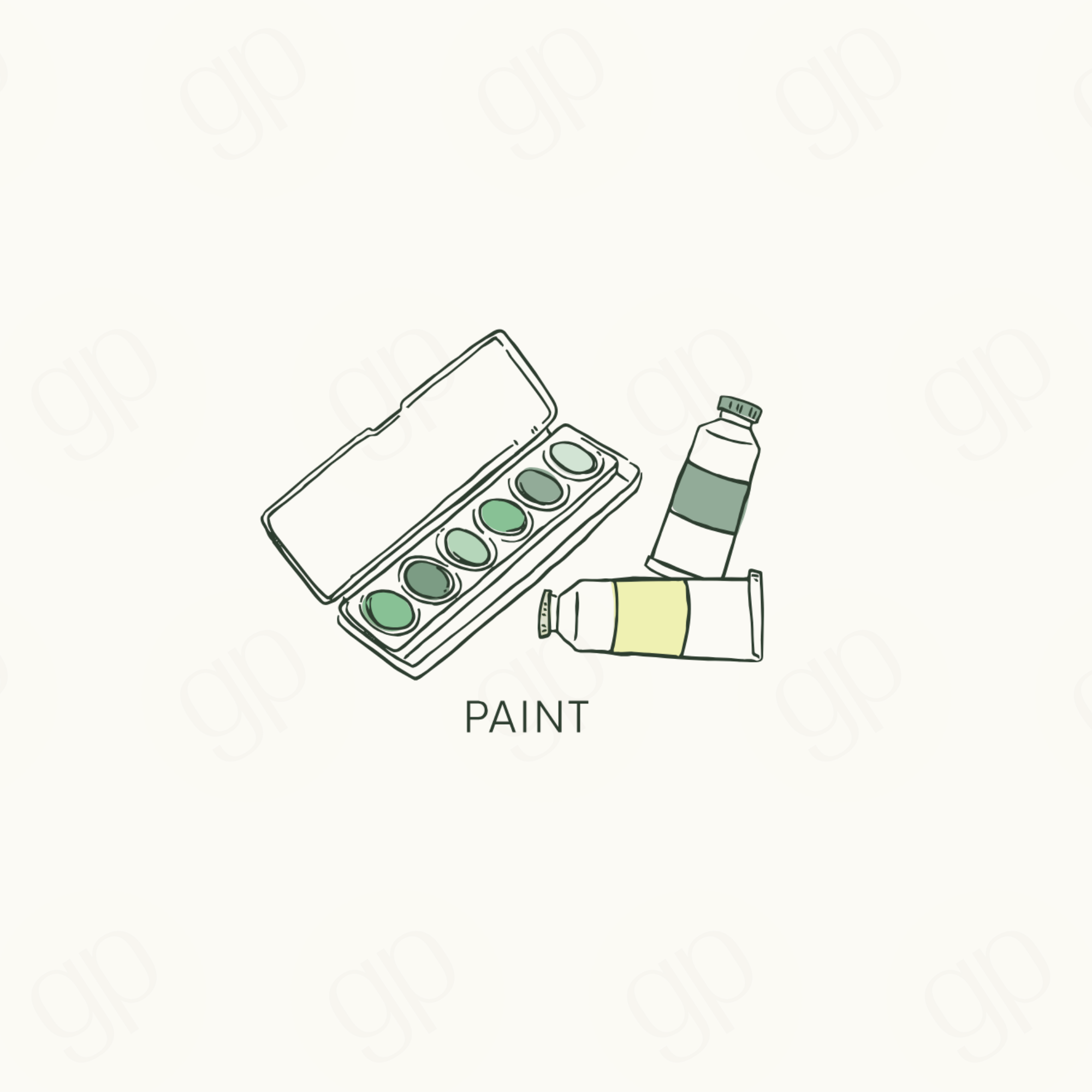 Paint - Green - sticker label