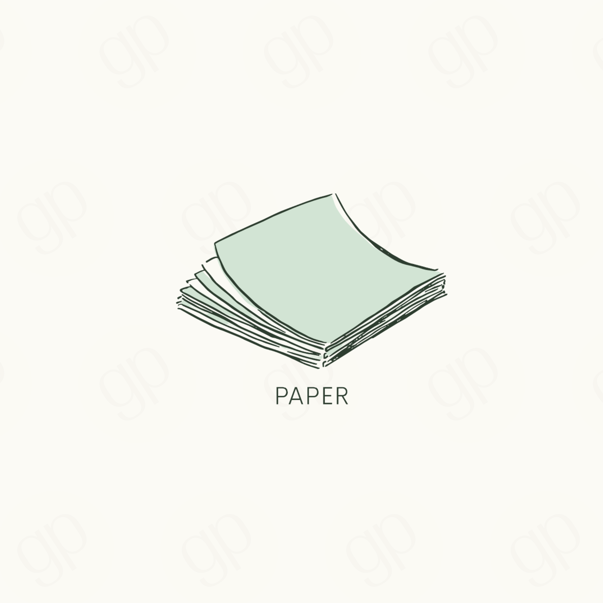 Paper - Green - sticker label