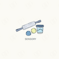 Sensory Labels - Blue - sticker label