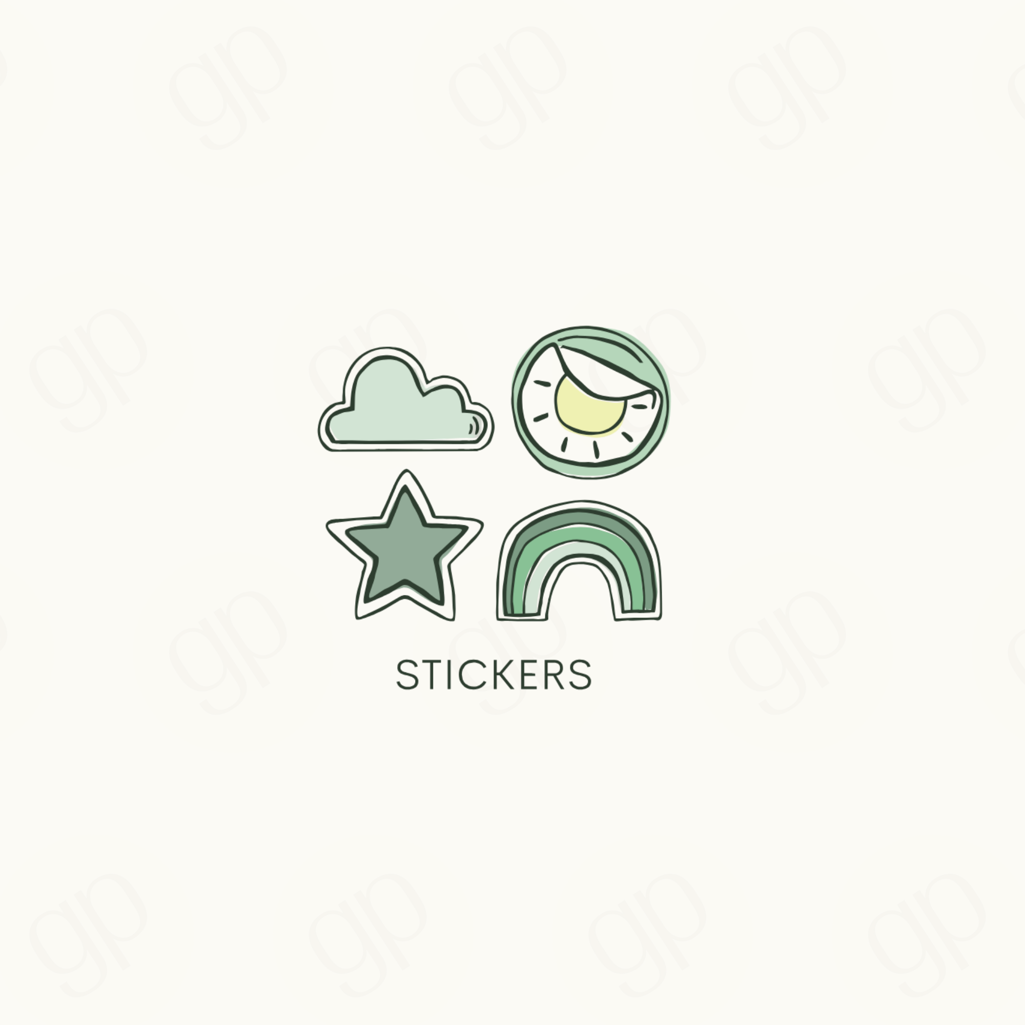 Stickers - Green - sticker label