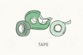 Tape - Green - sticker label