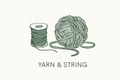 Yarn & String - Green - sticker label
